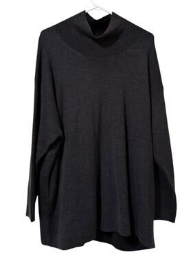 EILEEN FISHER Softest Italian Merino Wool Sweater High Neck Women Size 1X Knit